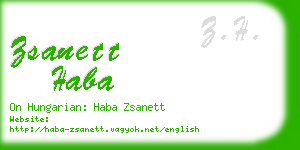 zsanett haba business card